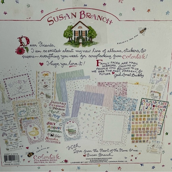 Vintage Susan Branch Baby Keepsake Album Scrapbook Kit - Picture 8 of 15